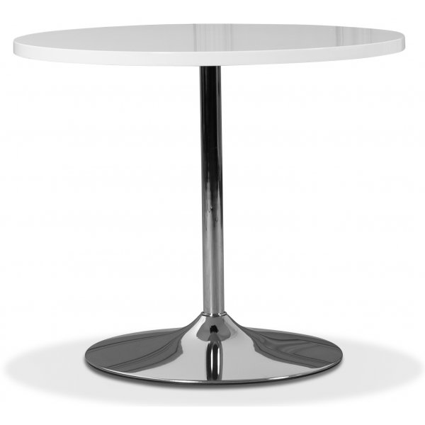 Tiana matgrupp, runt matbord med 4 st Carisma sammetsstolar - Vit/Korall Tiana matgrupp, runt matbord med 4 st Carisma sammetsstolar - Vit/Korall