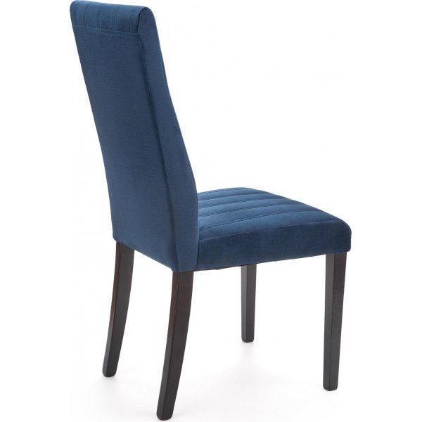 Chaise Heather - Velours bleu marine et noir