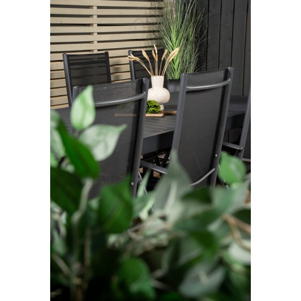 Marbella utematgrupp med 8 st Break stolar - Svart