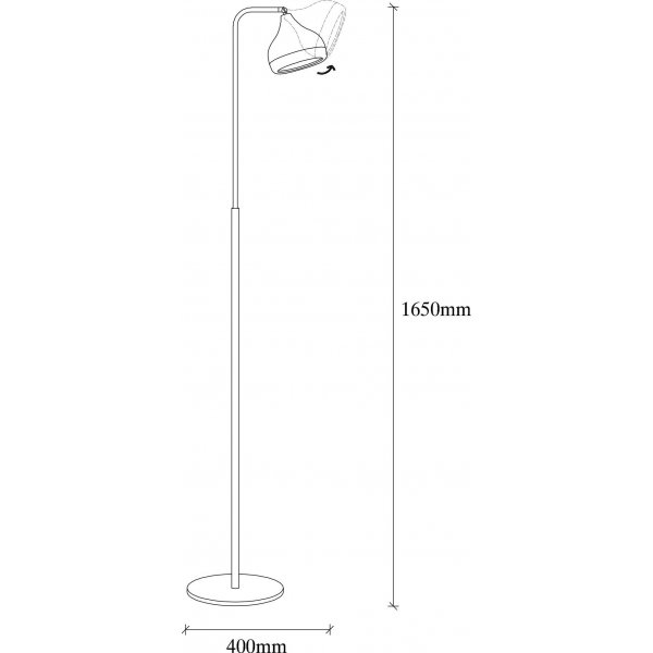 Yildo golvlampa 1 - Svart/koppar Yildo golvlampa 1 - Svart/koppar