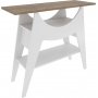 Ese avlastnigsbord 100 x 35 cm - Vit/valnt