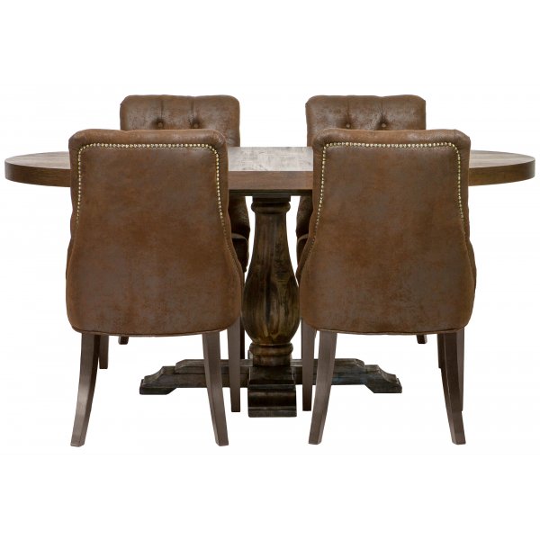 Matgrupp: Lamier matbord runt + 4 st Tuva Europa II mocca Matgrupp: Lamier matbord runt + 4 st Tuva Europa II mocca