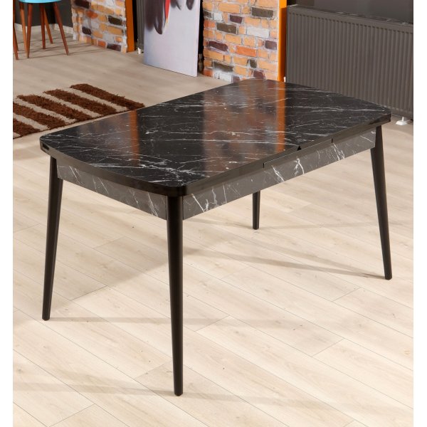 Table  manger Bendir 132-170 x 76,5 cm - Noir