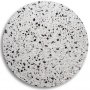 SOHO matbord 105 cm - Matt svart kryssfot / Terrazzo Cosmos
