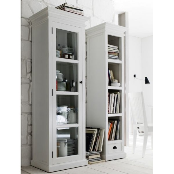 Halifax högt vitrinskåp H190 cm - Vit Halifax högt vitrinskåp H190 cm - Vit