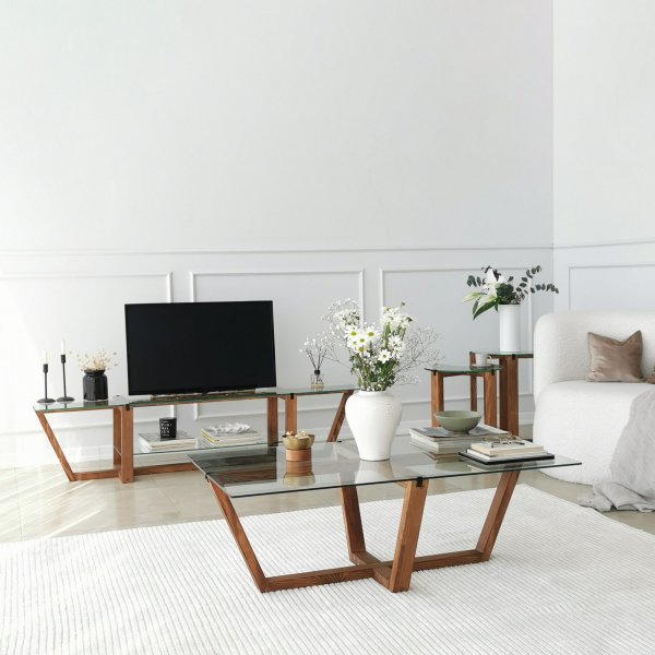 Amalfi satsbord 40/40 cm - Valnt