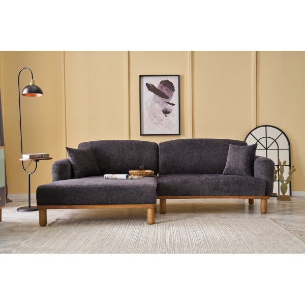 Canapé divan Reims gauche - Anthracite Canapé divan Reims gauche - Anthracite