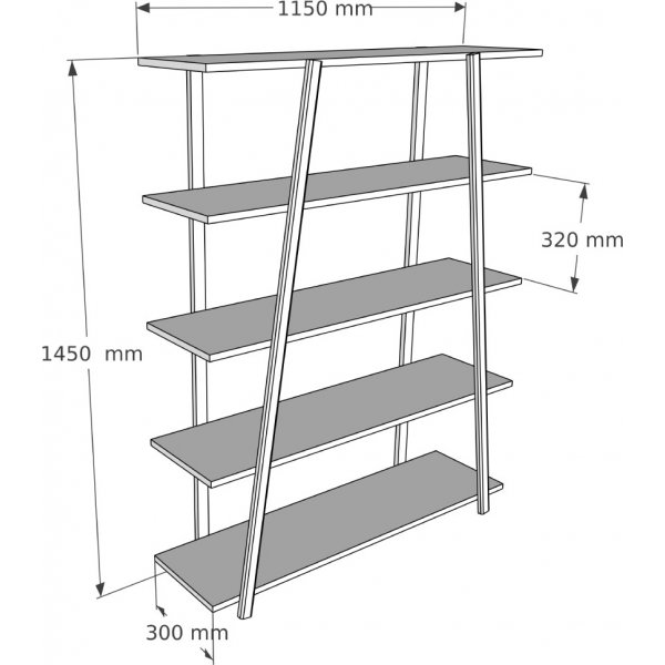 Sofie bokhylla - Furu