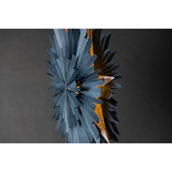 Slen adventsstjrna 80 cm - Gr/bl