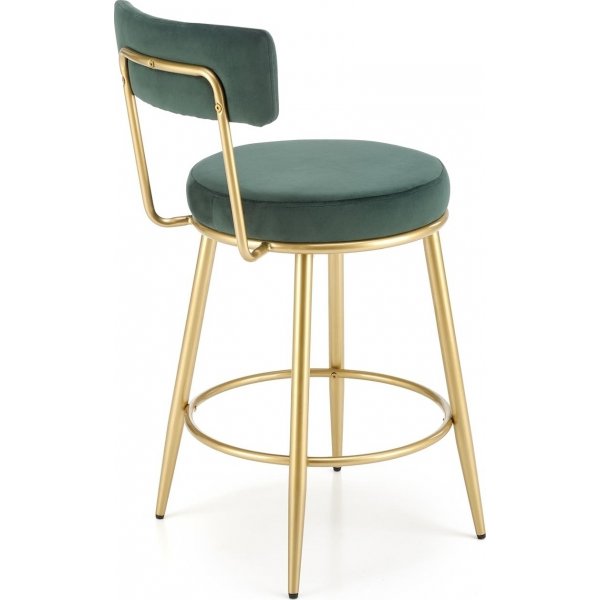 Tabouret de bar Pelican 115 - Vert fonc/or
