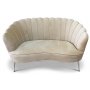 Snckan 2-sits soffa - Beige sammet / Krom