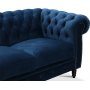 Chesterfield Cambridge 2-sits soffa - Bl sammet