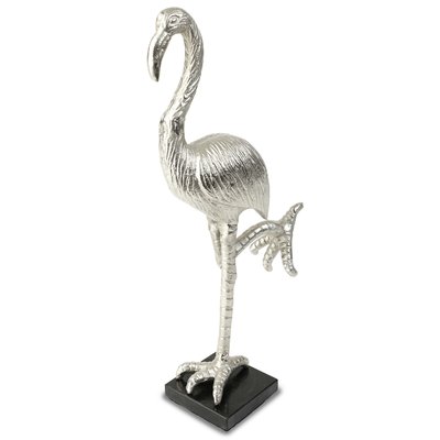 Staty Flamingo H47- Silver