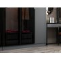 Cikani garderob med spegeldrrar 225x52x210 cm - Antracit