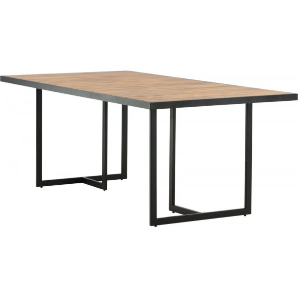 Khung matbord 200 x 100 cm - Svart/Natur Khung matbord 200 x 100 cm - Svart/Natur