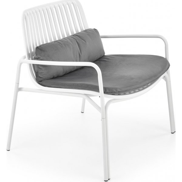 Fauteuil Melby - Blanc/gris Fauteuil Melby - Blanc/gris