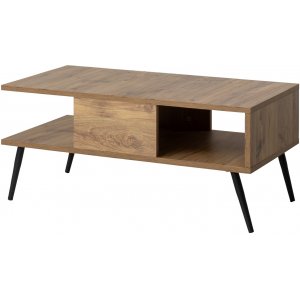 Table basse Bukle 90 x 50 cm - Pin/noir