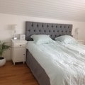 Mycket nöjd, väldigt fin gjord! Grey sänggavel vägghängd - 180 cm
