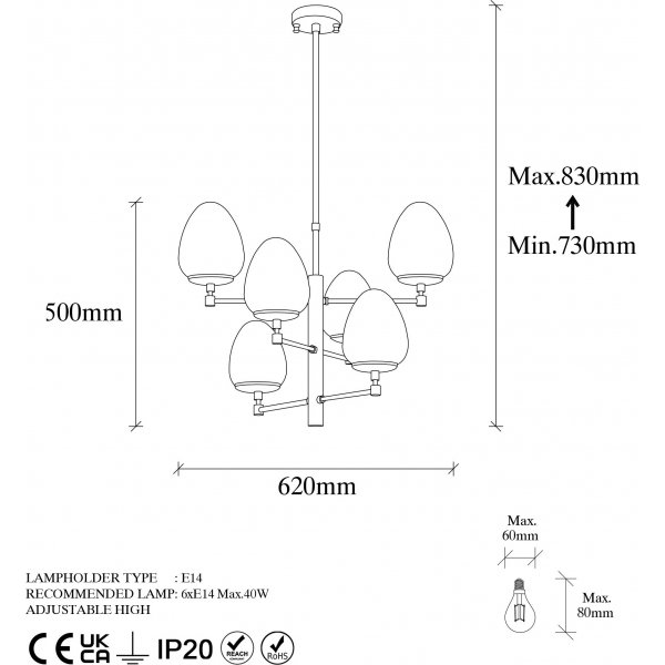 Arve taklampa 10180 - Svart/antik/vit