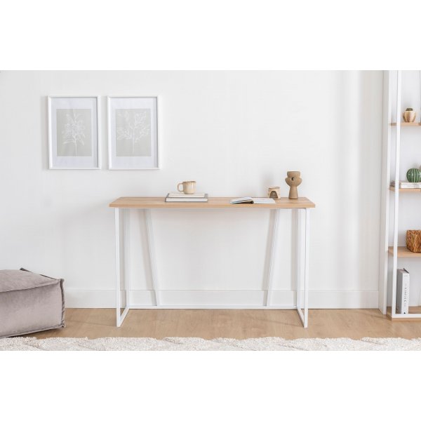 Lissa skrivbord 120 x 50 cm - Safir ek/vit