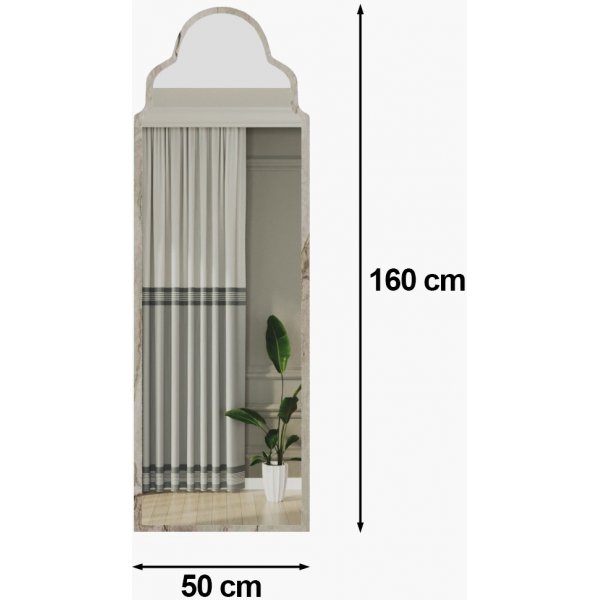 Samaran vloerspiegel - Wit marmer