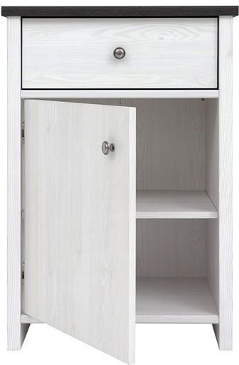 Salvador sngbord - Vit bets / svart bets