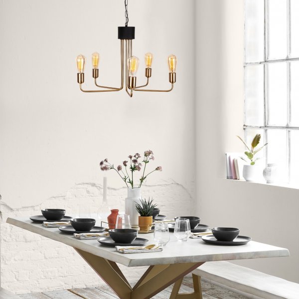 Mum taklampa 3491 - Guld/svart