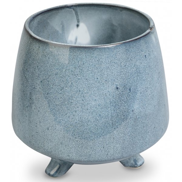 Kruka Dreja med tre ftter H12,8 cm - Bl