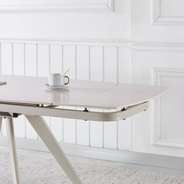 Saturnus matbord förlängningsbart 120 till 180 cm - Beige Travertin Saturnus matbord förlängningsbart 120 till 180 cm - Beige Travertin