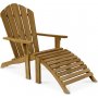 Dckstol + fotpall massiv teak - Salt