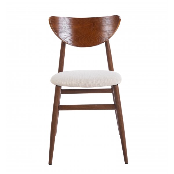 Matgrupp Crossby bord �120cm i valn�t med 4st Ludvig matstol i valn�t