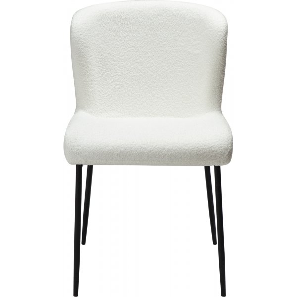 Chaise de salle  manger Glam - Snow boucl/noir