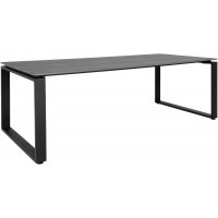 Denver matbord - Grå/svart - 220x100