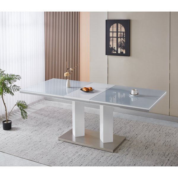 Colombia matbord frlngningbart 160-200 cm - Vit