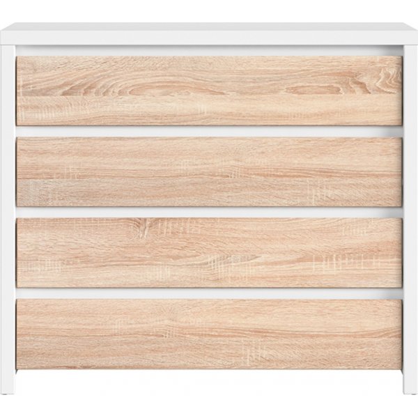 Kaspische ladekast 105 x 92 cm - Wit/sonoma eiken Kaspische ladekast 105 x 92 cm - Wit/sonoma eiken