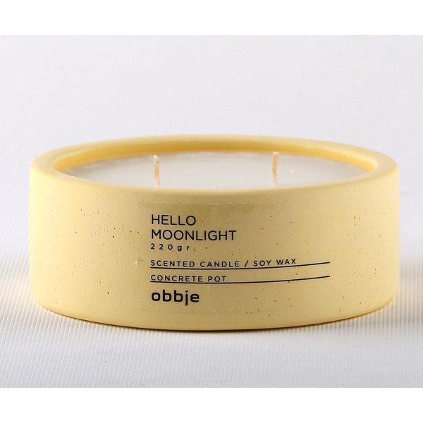 Bougie parfumée Hello Moonlight basse - Jaune Bougie parfumée Hello Moonlight basse - Jaune