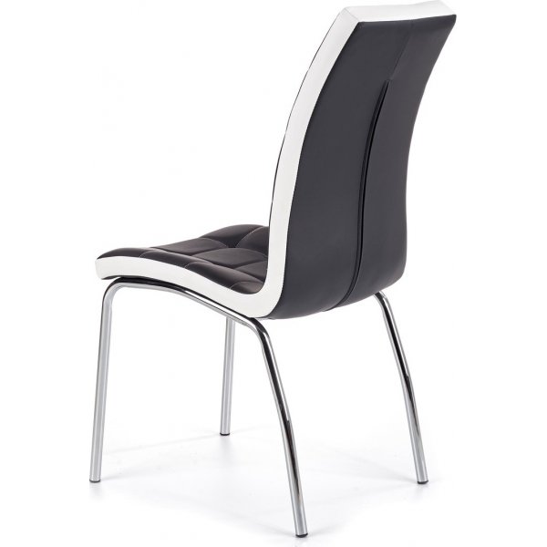 Chaise Isak - Blanc/noir (PU) / Chrome Chaise Isak - Blanc/noir (PU) / Chrome
