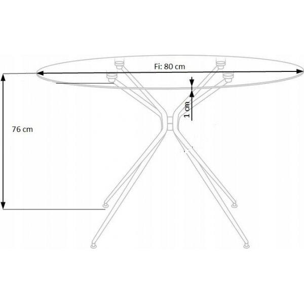 Casper eettafel 80 cm - Goud