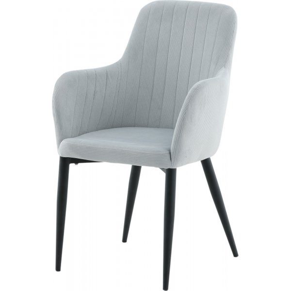 Fauteuil Paolo - Velours ctel gris clair