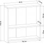 Dosi sidobord 60 x 17,6 cm - Vit/wenge