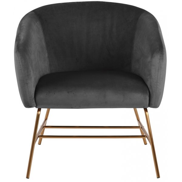 Ramsey fåtölj - Mörkgrå/mässing Ramsey fåtölj - Mörkgrå/mässing