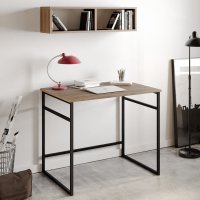 Gama skrivbord 90x60 cm - Valnöt/svart Gama skrivbord 90x60 cm - Valnöt/svart