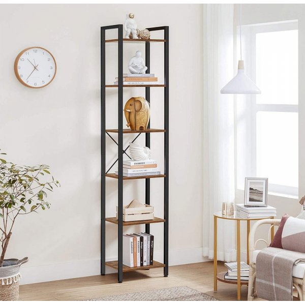 Bibliothque Petter 40 x 187,5 cm - Marron/noir