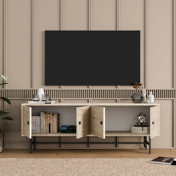 Diamond TV-bnk - Travertin