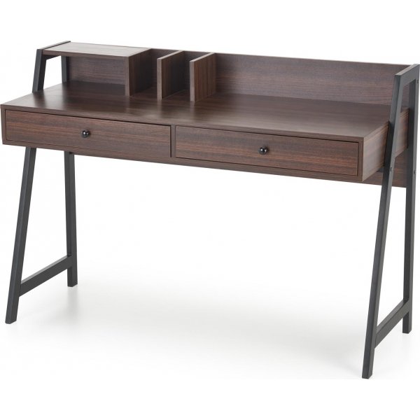 Bureau Tavolin 128x48 cm - Noyer/noir