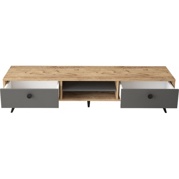 Vilamo TV-bänk - Furu/antracit Vilamo TV-bänk - Furu/antracit