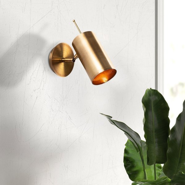 Kem wandlamp 6382 - Antiek messing