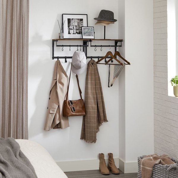 Étagère à chapeaux Agust - Marron/noir Étagère à chapeaux Agust - Marron/noir