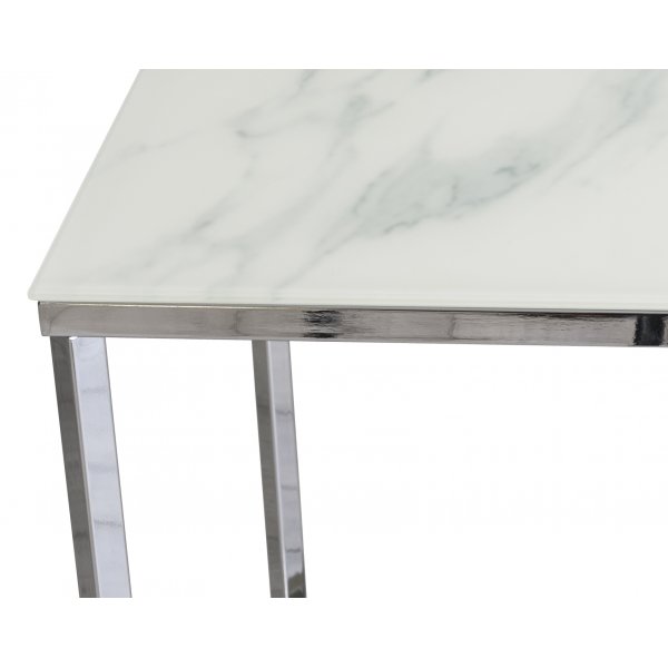 Palasso Lampbord 40 x 40 cm - Krom / Ljus marmorering Palasso Lampbord 40 x 40 cm - Krom / Ljus marmorering