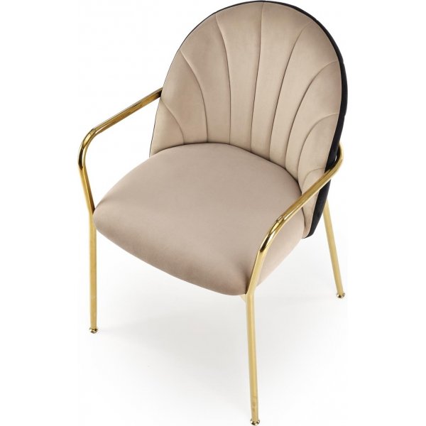 Cadeira eetkamerstoel 500 - Beige/zwart Cadeira eetkamerstoel 500 - Beige/zwart